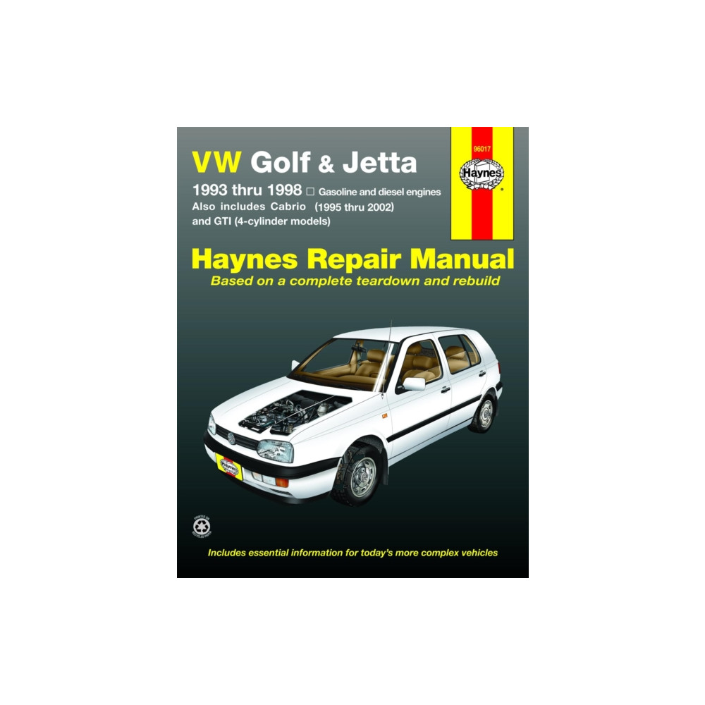 Produktbild för VW Golf, GTI and Jetta (93-98) and VW Cabrio (95-02) petrol & diesel Haynes Repair Manual (USA) (häftad, eng)