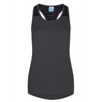 Just Cool Women's Cool Smooth Workout Vest Charcoal/Jet Black
