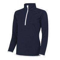 Just Cool Women's Cool 1/2 Zip Sweat French Navy/Arctic White