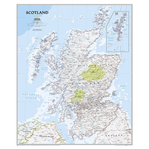 National Geographic Maps Scotland Classic, Tubed