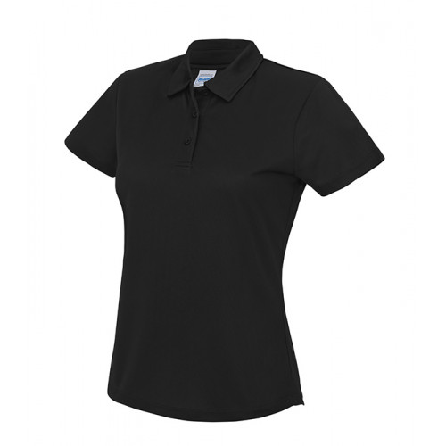 Just Cool Women's Cool Polo Jet Black