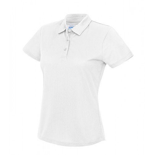 Just Cool Women's Cool Polo Artic White