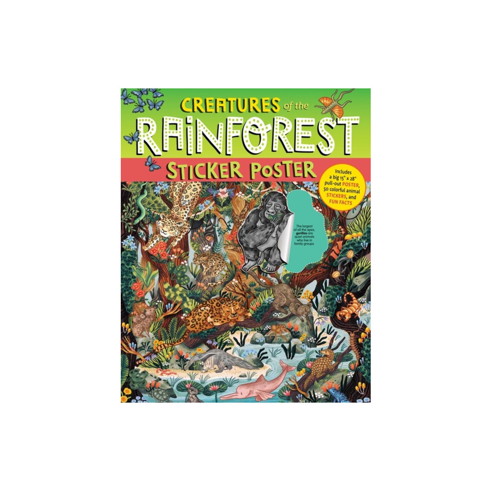 Produktbild för Creatures of the Rainforest Sticker Poster (häftad, eng)