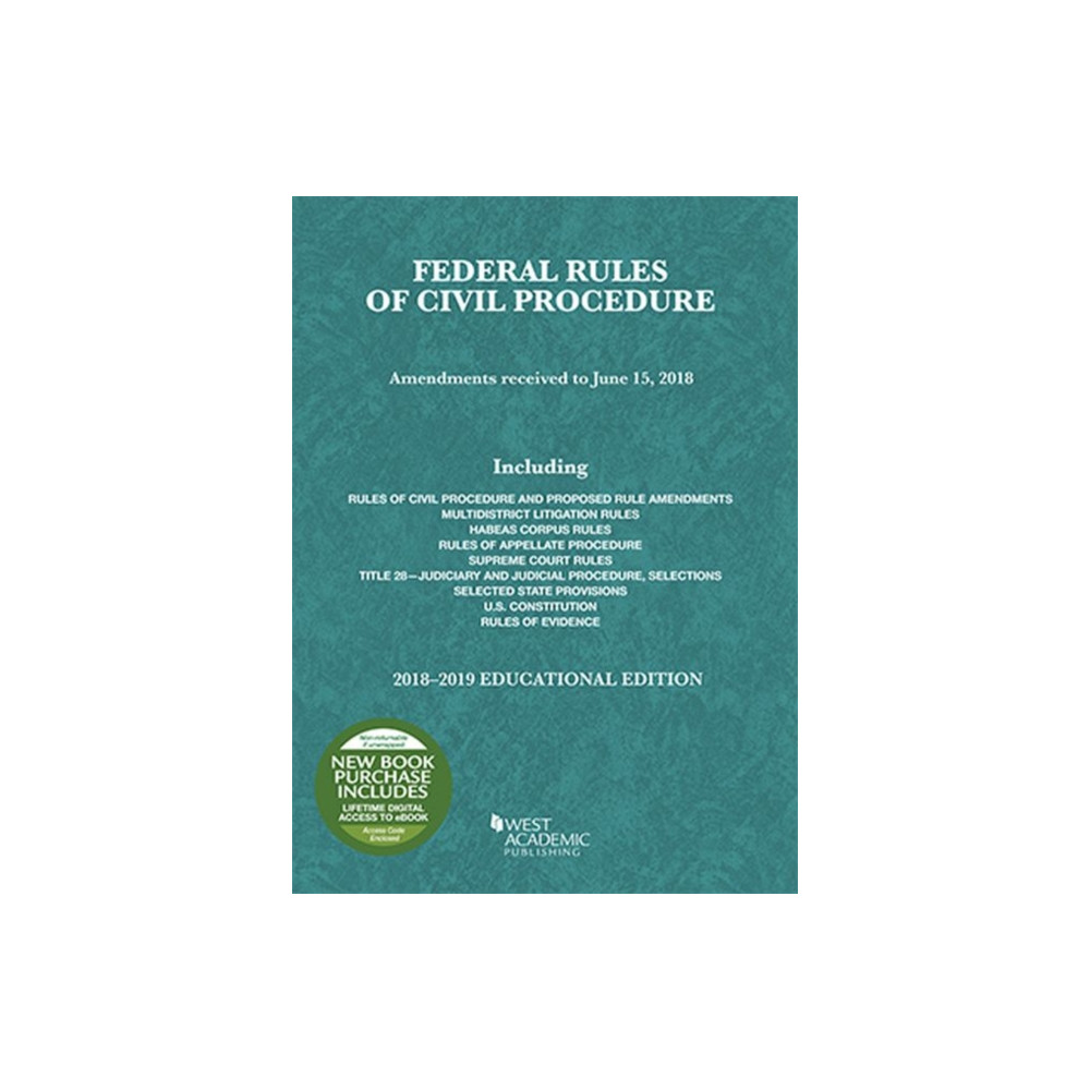Produktbild för Federal Rules of Civil Procedure, Educational Edition, 2018-2019 (häftad, eng)