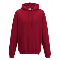 Just Hoods College Hoodie Red Hot Chilli