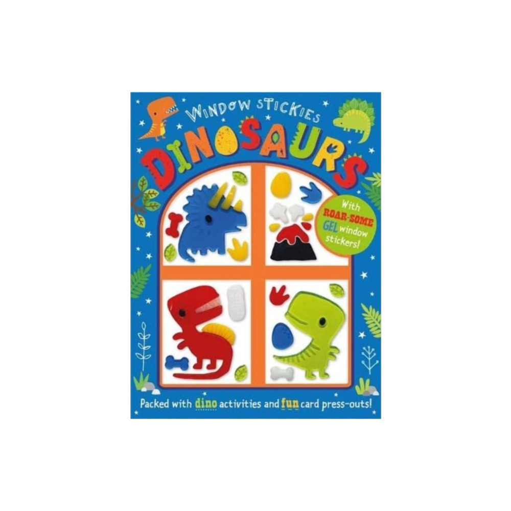 Produktbild för Window Stickies Dinosaurs (häftad, eng)