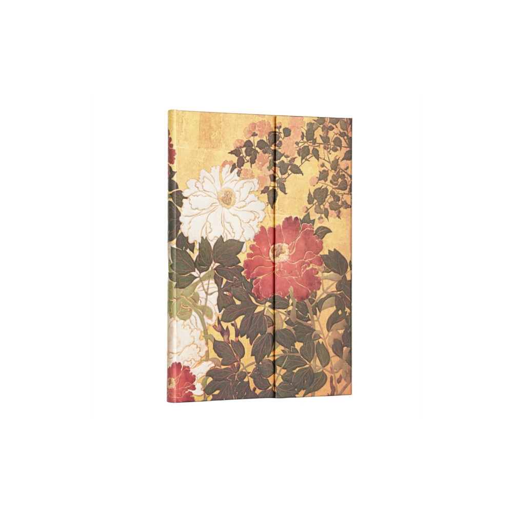 Produktbild för Natsu (Rinpa Florals) Midi Unlined Hardback Journal (Wrap Closure) (inbunden, eng)