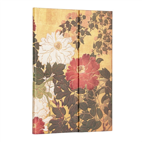 paperblanks Natsu (Rinpa Florals) Midi Unlined Hardback Journal (Wrap Closure) (inbunden, eng)