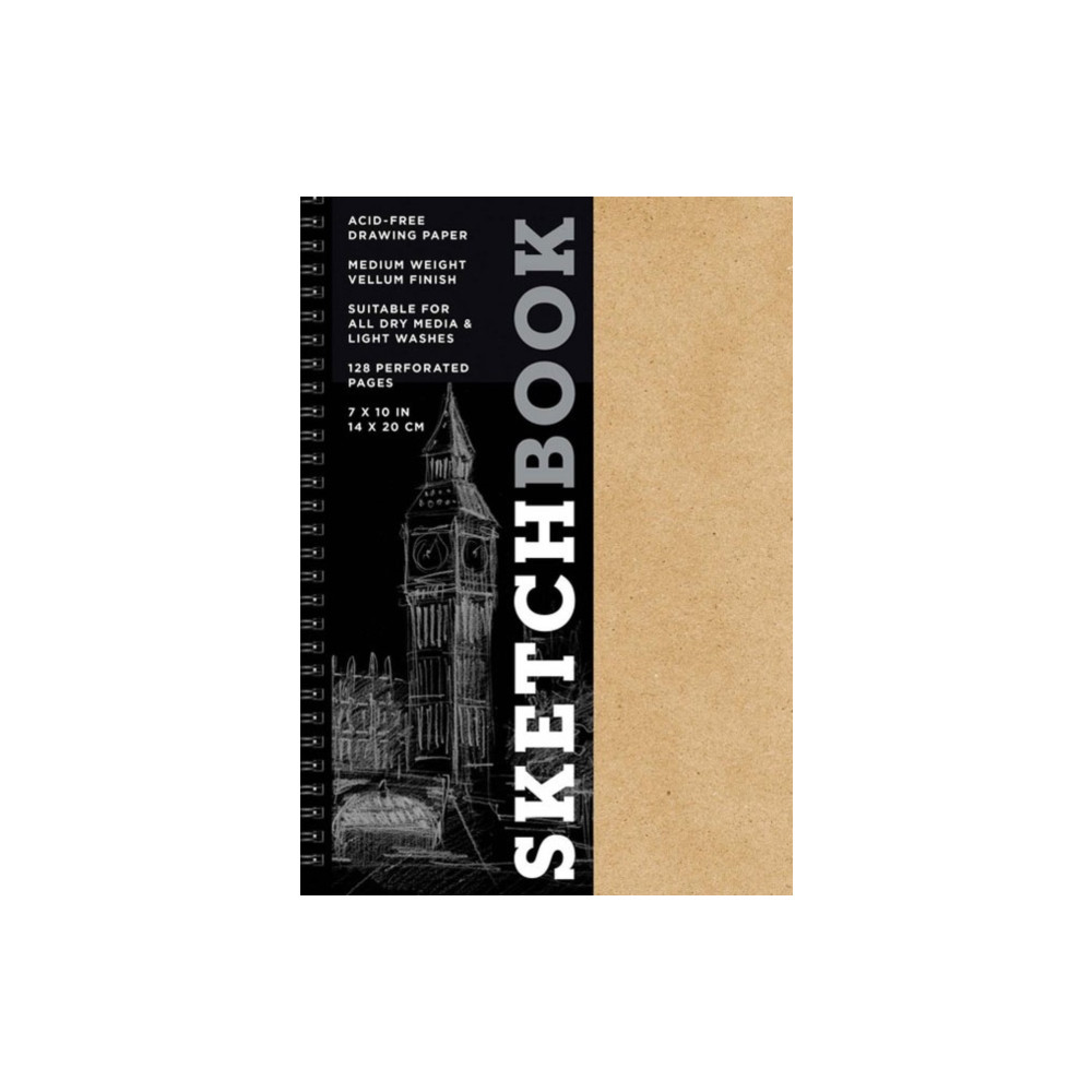 Produktbild för Sketchbook 7 x 10" Kraft Spiral Hardcover Mixed Media Sketchbook for Drawing (bok, spiral, eng)
