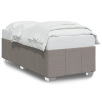 Produktbild för Sängram utan madrass taupe 100x200 cm tyg