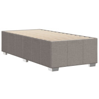 Produktbild för Sängram utan madrass taupe 100x200 cm tyg