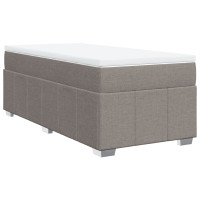 Produktbild för Ramsäng med madrass taupe 100x200 cm tyg