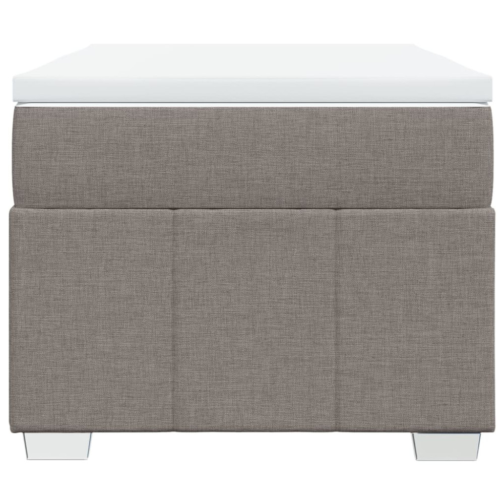 Produktbild för Ramsäng med madrass taupe 100x200 cm tyg