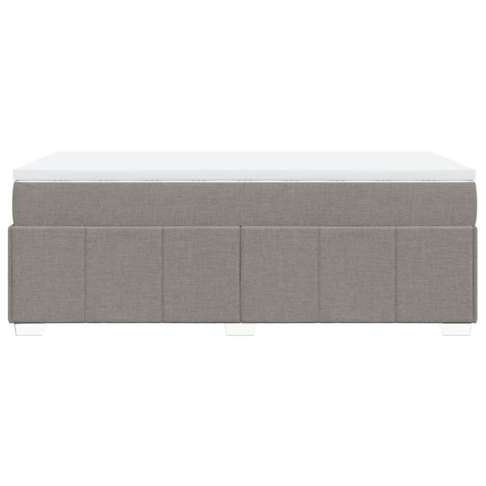 Produktbild för Ramsäng med madrass taupe 100x200 cm tyg