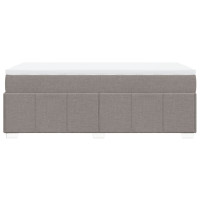 Produktbild för Ramsäng med madrass taupe 100x200 cm tyg