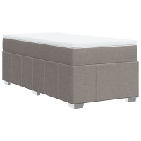 Produktbild för Ramsäng med madrass taupe 100x200 cm tyg