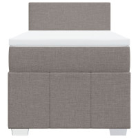 Produktbild för Ramsäng med madrass taupe 100x200 cm tyg