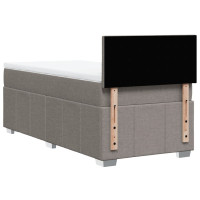 Produktbild för Ramsäng med madrass taupe 100x200 cm tyg