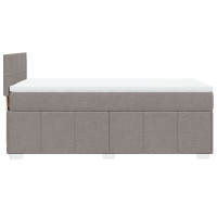 Produktbild för Ramsäng med madrass taupe 100x200 cm tyg
