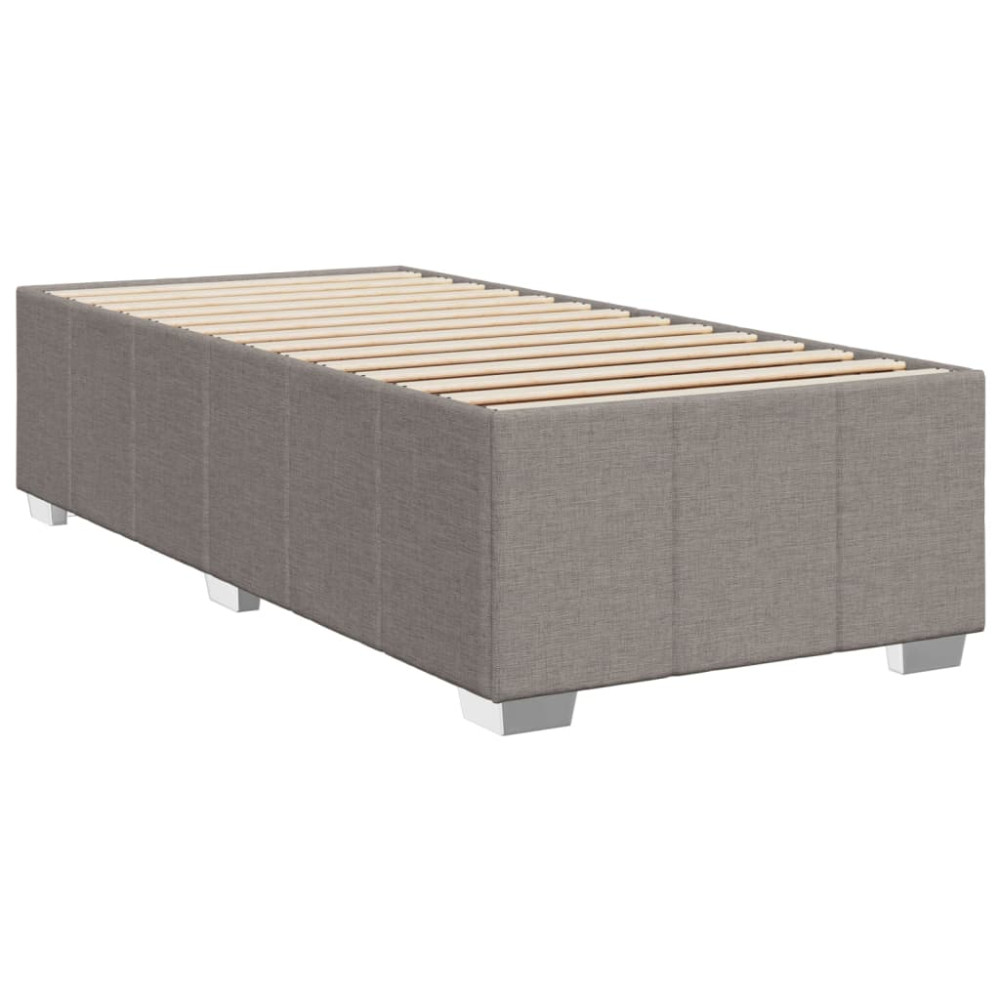 Produktbild för Ramsäng med madrass taupe 100x200 cm tyg