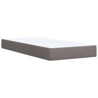 Produktbild för Ramsäng med madrass taupe 100x200 cm tyg