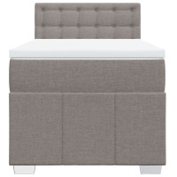 Produktbild för Ramsäng med madrass taupe 100x200 cm tyg