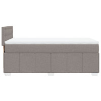 Produktbild för Ramsäng med madrass taupe 100x200 cm tyg