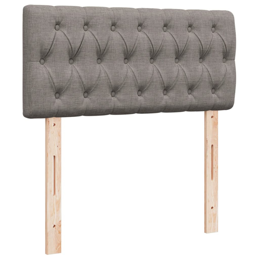 Produktbild för Ramsäng med madrass taupe 100x200 cm tyg