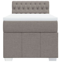 Produktbild för Ramsäng med madrass taupe 100x200 cm tyg