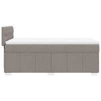 Produktbild för Ramsäng med madrass taupe 100x200 cm tyg