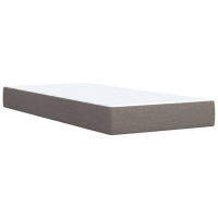 Produktbild för Ramsäng med madrass taupe 100x200 cm tyg