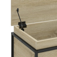 Produktbild för Förvaringslåda med lock sonoma-ek 100x40x51,5cm konstruerat trä