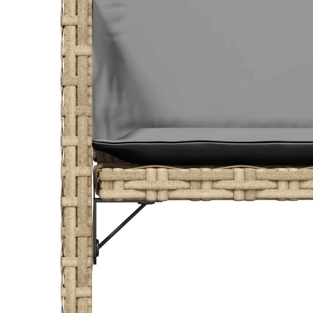 Produktbild för Trädgårdsstolar med dynor 4 st blandad beige konstrotting