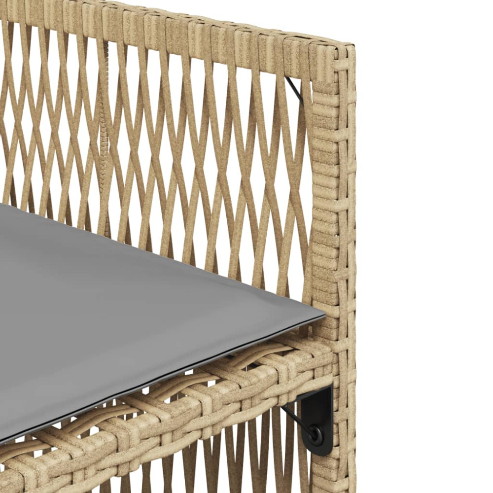 Produktbild för Trädgårdsstolar med dynor 4 st blandad beige konstrotting