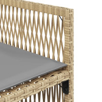 Produktbild för Trädgårdsstolar med dynor 4 st blandad beige konstrotting