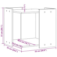 Produktbild för Skåp för kattlåda ek 53x53x51 cm konstruerat trä