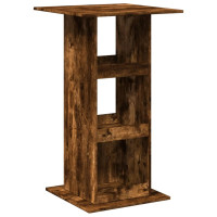 Produktbild för Barbord med förvaring rökfärgad ek 60x60x102 cm konstruerat trä