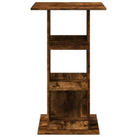 Produktbild för Barbord med förvaring rökfärgad ek 60x60x102 cm konstruerat trä