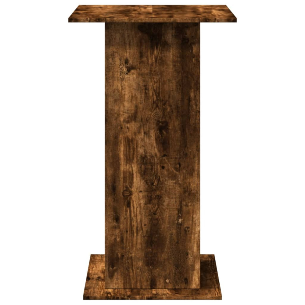 Produktbild för Barbord med förvaring rökfärgad ek 60x60x102 cm konstruerat trä