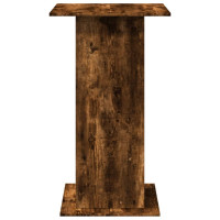 Produktbild för Barbord med förvaring rökfärgad ek 60x60x102 cm konstruerat trä