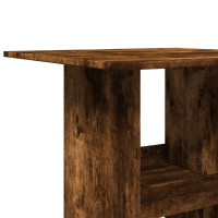 Produktbild för Barbord med förvaring rökfärgad ek 60x60x102 cm konstruerat trä