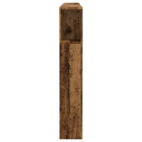 Produktbild för Sänggavel m förvaring åldrat trä 200x18,5x102,5 cm konstr. trä