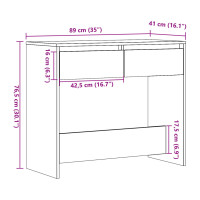 Produktbild för Avlastningsbord artisan ek 89x41x76,5 cm konstruerat trä