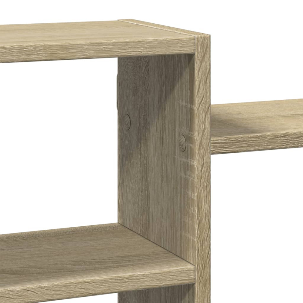 Produktbild för Vägghylla sonoma-ek 129x18x42 cm konstruerat trä
