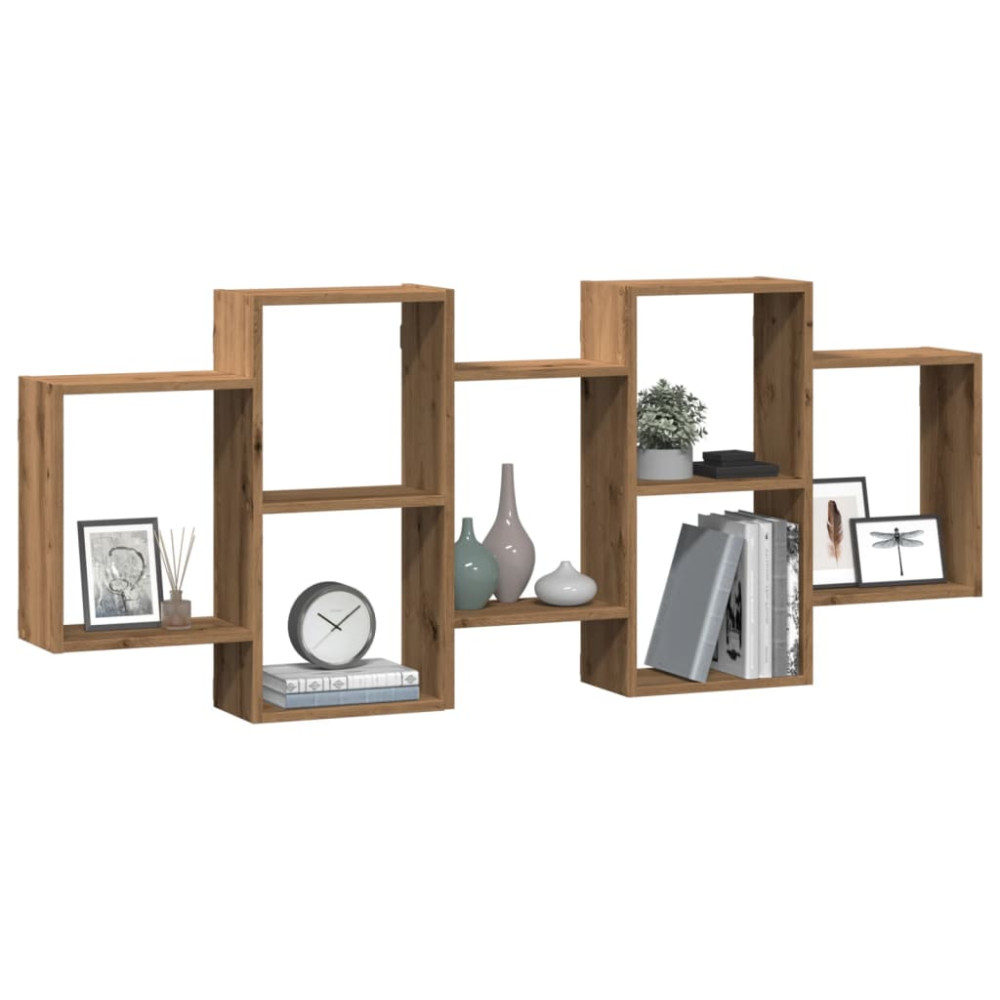Produktbild för Vägghylla ek 159x18x65 cm konstruerat trä