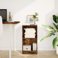 Produktbild för Bokhylla rökfärgad ek 40x24x76 cm konstruerat trä