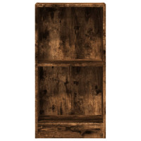 Produktbild för Bokhylla rökfärgad ek 40x24x76 cm konstruerat trä