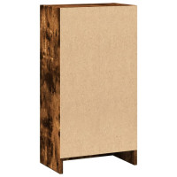 Produktbild för Bokhylla rökfärgad ek 40x24x76 cm konstruerat trä