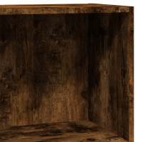 Produktbild för Bokhylla rökfärgad ek 40x24x76 cm konstruerat trä