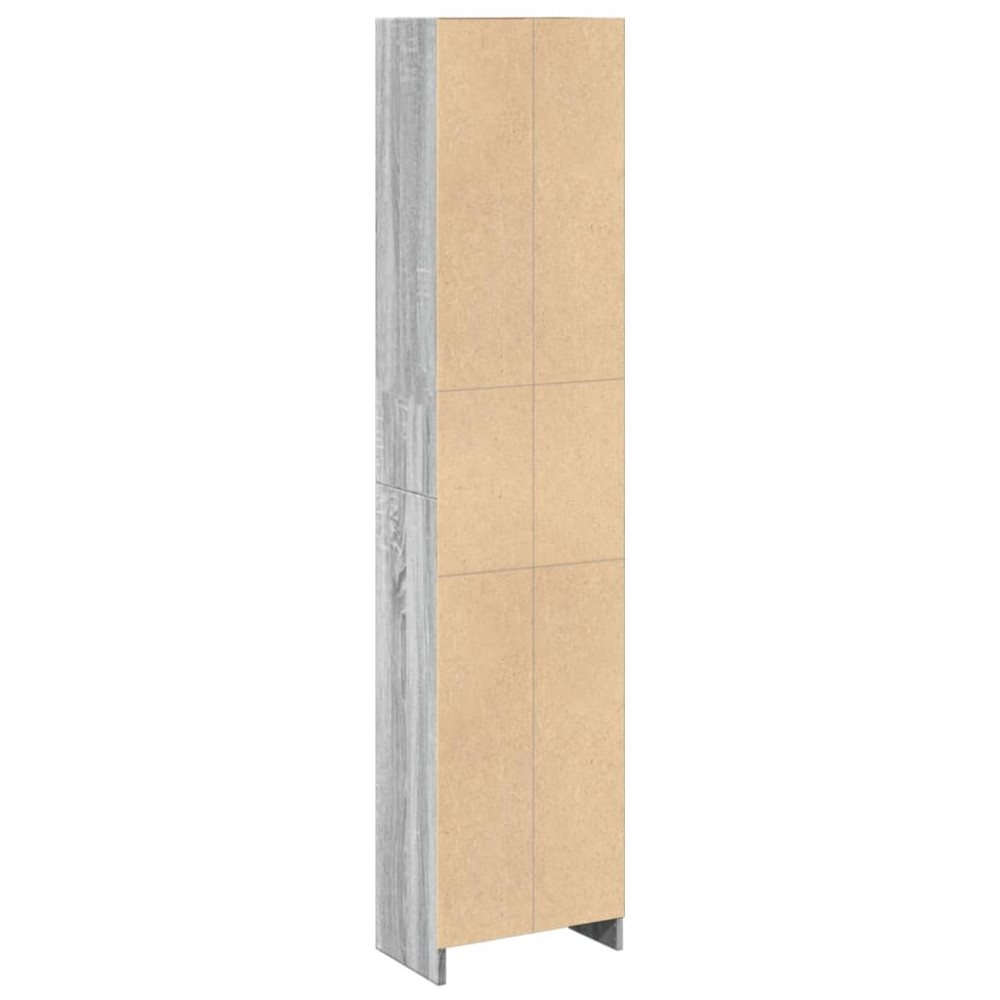 Produktbild för Bokhylla grå sonoma 40x24x176 cm konstruerat trä